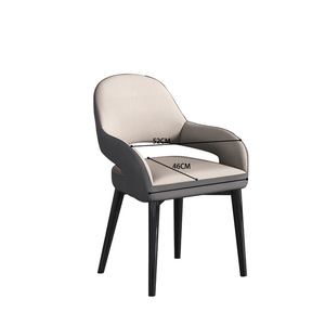 เก้าอี้รับประทานอาหารหุ้มเบาะดีไซน์ตามหลักสรีรศาสตร์พร้อมด้านหลังโค้งและขาโลหะสำหรับห้องครัวห้องนั่งเล่นและร้านอาหาร - Product Image 6