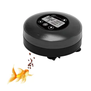 Vendite calde acquario acquario arrotondato batteria al litio acquacoltura pesci alimentatore LCD su vocazione o vacanze