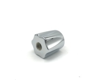 Poignée de robinet étoile de rechange en alliage de zinc chromé, bouton fileté pour robinet de lavabo de salle de bain, poignée de valve