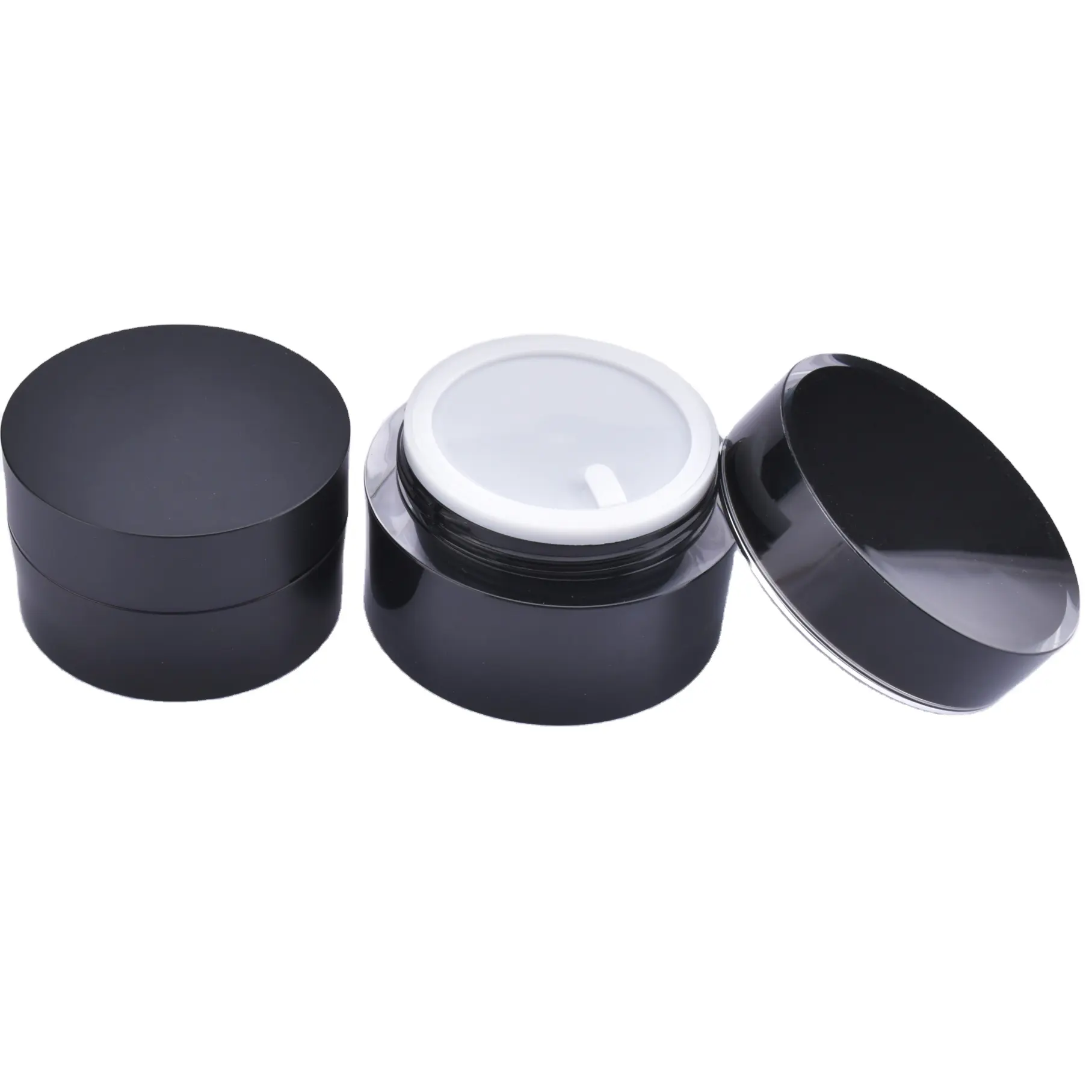 Wholesale low price baume a levers noir gel uv acrylique pots pour soins de la peau cosmetique emballage vide 15g