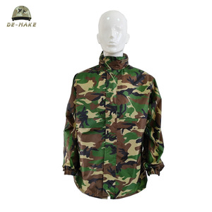 Waterproof Camo Rain Jacket and Pants <strong>Set</strong> Men's Outdoor Tactical Hunting Fishing Suit Ripstop Fabric Wholesale - Product Image 5
