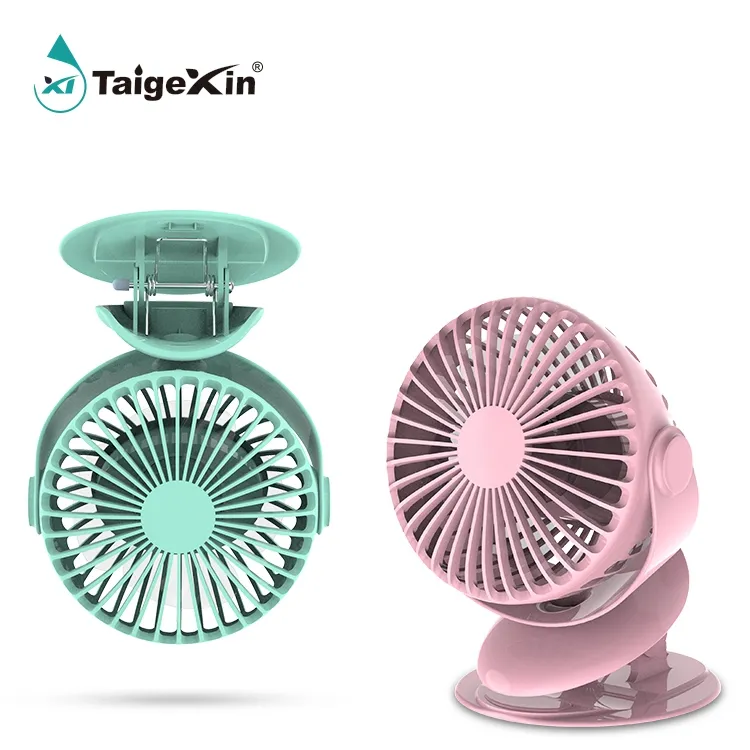 Venta al por mayor de fábrica Clip de 4 pulgadas Mini ventilador giratorio de 360 grados portátil recargable Usb coche Mesa hogar ventilador con batería de iones de litio