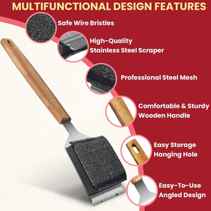 Brosse de <span class=keywords><strong>nettoyage</strong></span> pour <span class=keywords><strong>barbecue</strong></span> <span class=keywords><strong>en</strong></span> acier inoxydable à long manche avec tête remplaçable, outil de <span class=keywords><strong>nettoyage</strong></span> extérieur - Product Image 6