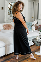 Cami Rowan sexy personnalisée débardeur passepoilé dentelle à jambes larges 2 pièces vêtements de nuit pour femmes pyjama en coton pyjama en bambou pour femmes ensemble