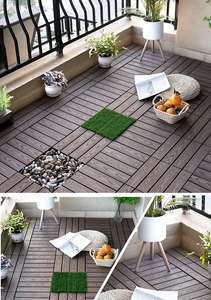 Wpc Outdoor Easy Installation Patio Roof Garden Kitchen Interlocking Composite WPC Deck Tile Terrace Decking - Product Image 2