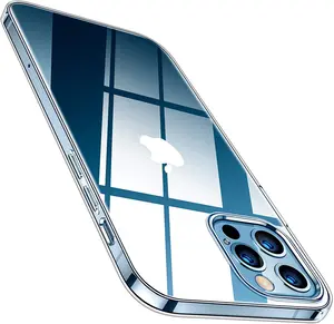 1,5 мм силиконовый чехол для iPhone 14 pro max силиконовый мягкий защитный прозрачный чехол для телефона для Iphone 12 Pro Xs Max i15 Pro