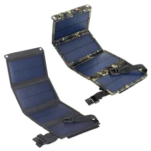 50w可折叠太阳能电池板套件5V USB Sunpower太阳能电池银行包户外野营徒步充电器防水太阳能板