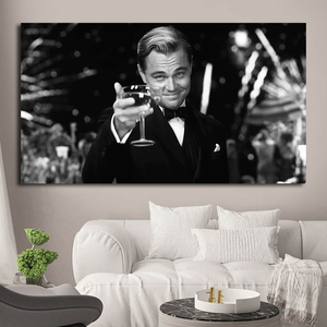 The Great Gatsby Movie <span class=keywords><strong>Leonardo</strong></span> DiCaprio Poster Canvas Painting Modern Wall Art Print Pictures Cuadros for Living Room Decor - Product Image 2