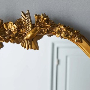 <span class=keywords><strong>Miroir</strong></span> mural ou de sol <span class=keywords><strong>d</strong></span>écoratif en bois <span class=keywords><strong>doré</strong></span> sculpté <span class=keywords><strong>à</strong></span> <span class=keywords><strong>la</strong></span> main, motif colibri et floral, finition <span class=keywords><strong>or</strong></span> antique, pour salon, chambre, entrée, maison - Product Image 3