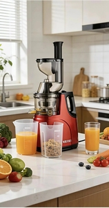 Extracteur de jus lent électrique à large goulot pour jus d'orange, de légumes et de fruits, presse à froid haute efficacité pour la maison - Product Image 2