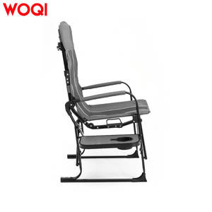 เก้าอี้ผู้กำกับสำหรับตั้งแคมป์ Woqi Heavy Duty สีเทา ขนาด 64x52x94 ซม. พร้อมโต๊ะข้างพับได้ สำหรับใช้ที่ชายหาด ตกปลา ปิกนิก และในสวน - Product Image 5
