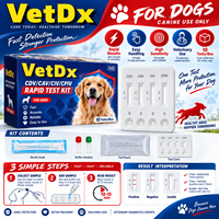 Kit de test combiné pour la maladie de Carré canine, l'adenovirus, l'influenza et la parainfluenza (CDV, CAV, CIV, CPIV)