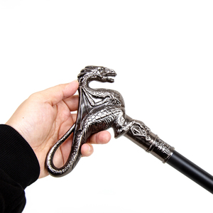 Canne de marche de luxe en métal sculpté Dragon de 37 pouces avec embout en caoutchouc, style Dark Fantasy, vente en gros - Product Image 6