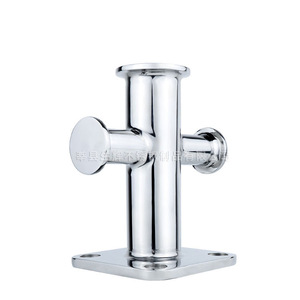 Stainless Steel Single Cross Bollard 100x100mm Mirror Polished Marine Hardware for <b>Yacht</b> Docking - Product Image 1