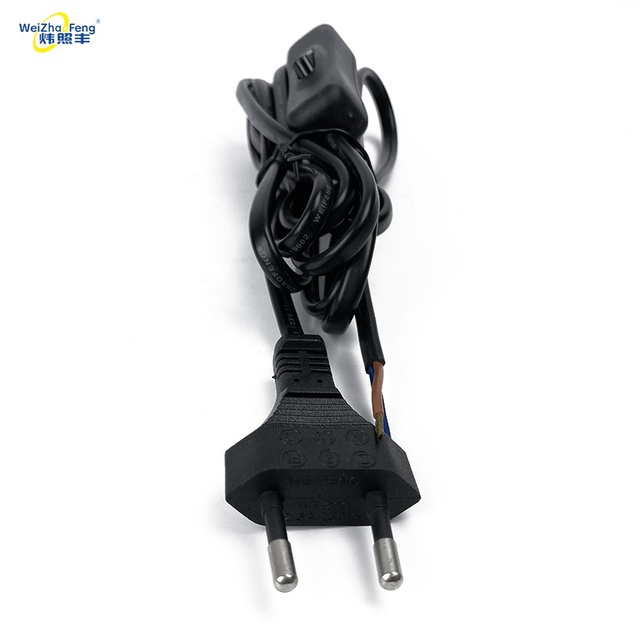 EU VDE 1.2m 250V 2.5A SJTW H03VVH2-F 2*1.0mm2 CEE 7/16 IEC C7 Figure 8 AC 2 Pin Computer Power Cord