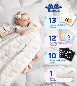 Tapis d'éveil avec couverture, tapis de jeu pour bébé, aire de jeu convertible pour le développement sensoriel, du nouveau-né au bambin - Product Image 3