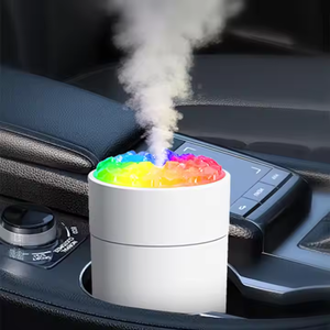 Humidificador USB con Luz de 7 Colores, Purificador de Aire, Difusor de Aroma con Simulación de Llama de Fuego, Humidificador de Aromaterapia con Aceites Esenciales - Product Image 1
