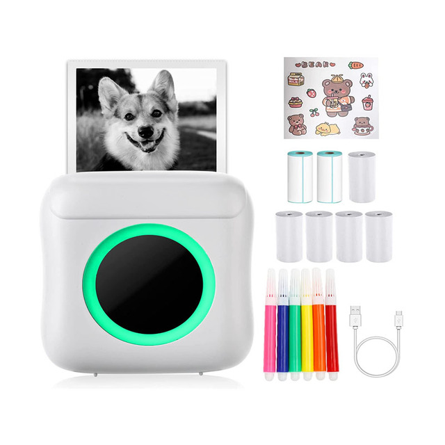C22 LED Thermal Printer BT 200dpi Office Home Photo Label Sticker Note Printing Inkless Wireless Mini Pocket Receipt Printer