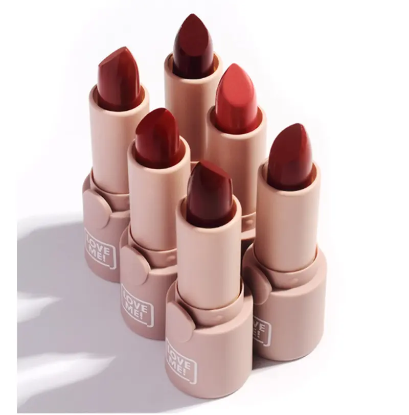 Wholesale high quality nude lipstick private label cosmetic sexy red matte creamy waterproof Lipstick