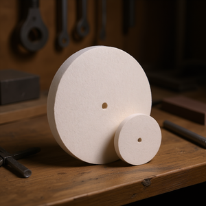 Discos de Pulido de Fieltro Fervi, Grano Medio, para Metal, Madera y Plástico - Product Image 3