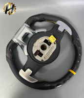 Volant en cuir personnalisé avec fibre de carbone pour Mercedes-Benz 2015-2020 pour W205 C63 C43 avec écran LED