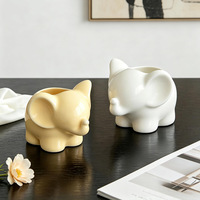 Moule en silicone 3D en forme d'éléphant pour pot de rangement, pot de fleurs, ou pour la création de objets en résine, plâtre ou ciment