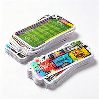 Haoxuan Futbol Trend Çıkartmaları Holografik PVC Futbol Stadyumu Sokak Grafikleri Gümüş Folyo Aşınmaya Dayanıklı Hassas Kesim