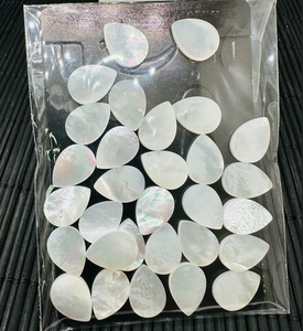 High-Quality Mother of Pearl Pear Shape <b>Flat</b> Gemstones, 4x6mm to 20x30mm, for Jewelry Making and Mother of Pearl Jewelry - Product Image 4