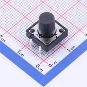 GT-TC152A-H110-L1 Tactile Switch Through hole-4P,12x12mm Switch Single Pole Single Throw Round Button 1.6N Through Hole - Product Image 1