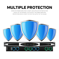 Amplificateurs de puissance de classe D professionnels GAP-D4810 à 4 canaux, montage en rack 1U, 4x600W haute puissance pour scène KTV multi-zones et église