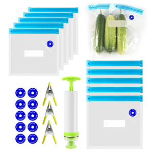 Sacchetti <span class=keywords><strong>Sottovuoto</strong></span> <span class=keywords><strong>Riutilizzabili</strong></span> per Alimenti, per Conservazione di Carne, Latte, Gelatine, Gomme da Masticare, con Valvola d'Aria - Product Image 4