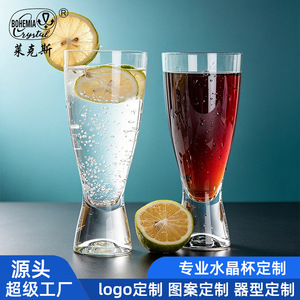 Czech Imported Lead-Free Crystal Beer Mug 301-400ml Customizable Logo European Style Craft Beer Glass for Home Use - Product Image 4