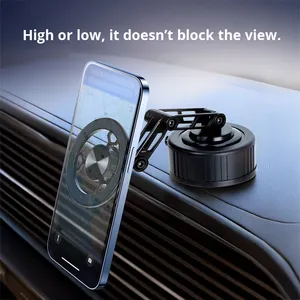 Leger en alliage pliable à 360°. Support de téléphone magnétique rotatif anti-vibration pour voiture 2026 - Product Image 4