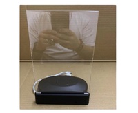 Offre Spéciale Personnalisé Acrylique Table Tentes Avec USB Charge Et sans fil Charge LED Light up blanc Table Tentes