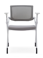 Chaise de bureau ergonomique en maille de style moderne pour le bureau à domicile, pliable en plastique avec hauteur réglable et pivotante