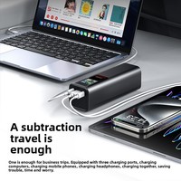 Batterie externe 100W avec grande capacité de 30000mAh, interface d'entrée Type-C, affichage LED, fonctions de sauvegarde pour la charge de téléphones et d'ordinateurs portables