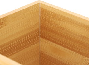 Poubelle rectangulaire en bambou, finition bois naturel, avec corbeille à déchets, décoration écologique en bambou pour l'accentuation <span class=keywords><strong>de</strong></span> la maison - Product Image 3