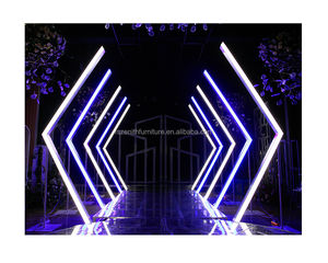 Decoración de entrada de escenario de boda, Led 3D telón de fondo de Metal, camino, túnel, arco, motivo, Luz - Product Image 1