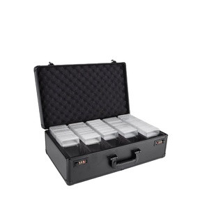 Étui de protection en acrylique avec vitrine en verre, étui de transport en aluminium <span class=keywords><strong>pour</strong></span> pièces de monnaie/cartes/bijoux - Product Image 6