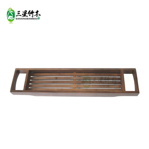 Estante de almacenamiento para bañera de bambú y madera, estante organizador para bañera, bandeja de bambú para teléfono para spa en la bañera, soporte para bañera - Product Image 3