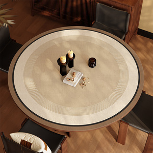 European Style <b>Round</b> <b>Table</b> <b>Mat</b> Waterproof Oil-Proof Heat-Resistant Desk Pads Washable Wipeable Non-slip Leather <b>Table</b> <b>Mats</b> - Product Image 2