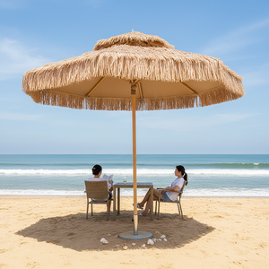 Parasol de jardin extérieur <span class=keywords><strong>grand</strong></span> format pour villa, hôtel, piscine, plage, café, terrasse, en chaume double couche - Product Image 6