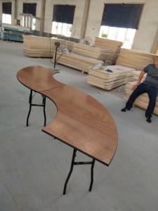 Wood <strong>Square</strong> Folding Banquet Arch <strong>Table</strong> for Wedding Events Party <strong>Kitchen</strong> for Rental - Product Image 2