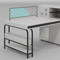 Nouvelle table de bureau moderne, durable et réglable, avec bureau financier pour quatre personnes et ensemble de chaises de bureau pour six employés