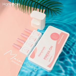 Hanyinails Etiqueta Privada Nuevo diseño Puntas Kit de gel de <span class=keywords><strong>uñas</strong></span> Caja de embalaje Puntas de <span class=keywords><strong>uñas</strong></span> de gel suave profesional Kits de gel UV - Product Image 3