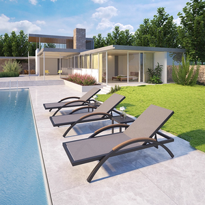 Mobilier d'extérieur contemporain en alliage d'<span class=keywords><strong>aluminium</strong></span> Chaise longue pour cour moderne parc hôtel jardin <span class=keywords><strong>Bain</strong></span> <span class=keywords><strong>de</strong></span> <span class=keywords><strong>soleil</strong></span> pour se prélasser - Product Image 5