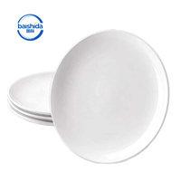 Ensemble d'assiettes en mélamine blanche incassable pour la restauration, logo personnalisé imprimé, vaisselle écologique pour hôtel et restaurant