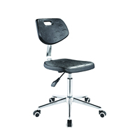 Chaise de laboratoire industrielle ESD pivotante réglable en hauteur en mousse PU noire durable antistatique