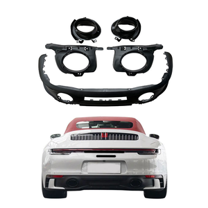 Kit de pare-chocs arrière sport avec garnitures d'échappement pour Porsche 911 <span class=keywords><strong>Carrera</strong></span> 2020-2023, avec découpes pour feux antibrouillard, pièces de modification d'échappement automobile - Product Image 1