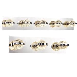 Clear Galls Ball LED barre de vanité de bain support mural humide 5-lumière 25 Watts Chrome LED <span class=keywords><strong>lampe</strong></span> murale de vanité de bain - Product Image 4